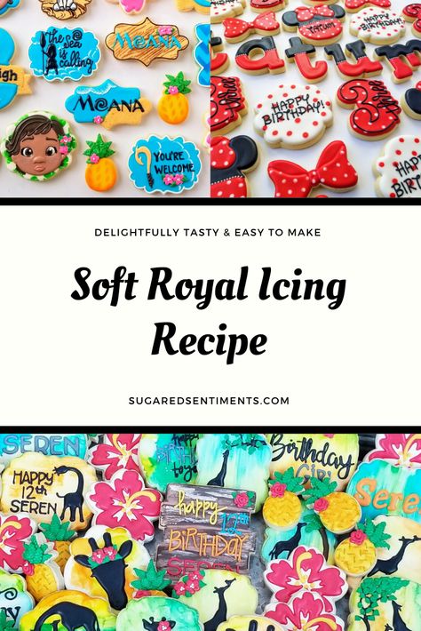 Soft Royal Icing For Cookies, Royal Icing That Tastes Good, Soft Royal Icing Recipe, Best Tasting Royal Icing, Good Tasting Royal Icing Recipe, Best Tasting Royal Icing Recipe, Soft Royal Icing, Royal Icing Cookie Designs, Flooding Icing Recipe