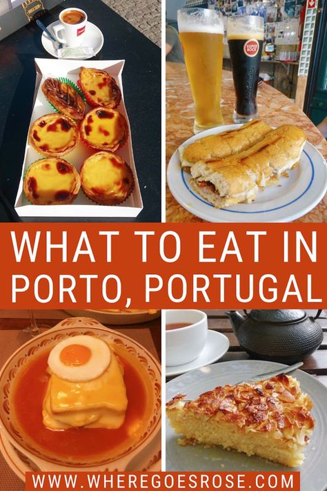 foods in porto Porto Food, Porto Travel Guide, Portuguese Dishes, Portugal Food, Porto Travel, Portugal Travel Guide, Food Spot, Food Stall, Good Foods To Eat