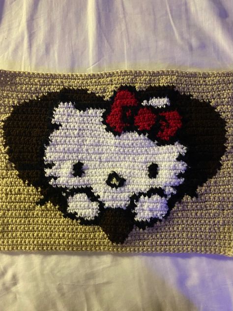 Hello Kitty Alpha Pattern, Hello Kitty Tapestry Crochet, Hello Kitty Crochet Square, Hello Kitty Tapestry, Hello Kitty Blanket Crochet Pattern, Hello Kitty Crochet Pattern, Hello Kitty Crochet Alpha Pattern, Hello Kitty Crochet Tapestry, Alpha Pattern Crochet