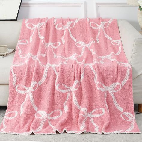 Side Bed, Throw Blanket Size, Microfiber Blanket, Bed Throw Blanket, Perfect Night, Bow Pattern, Soft Throw Blanket, Luxury Blanket, Patterned Throw