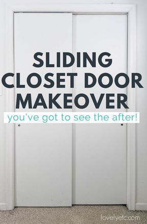 Door Redo, Double Closet Doors, Sliding Closet Door, Diy Closet Doors, Bedroom Closet Doors, Door Makeover Diy, Closet Door Makeover, Double Closet, Hallway Closet