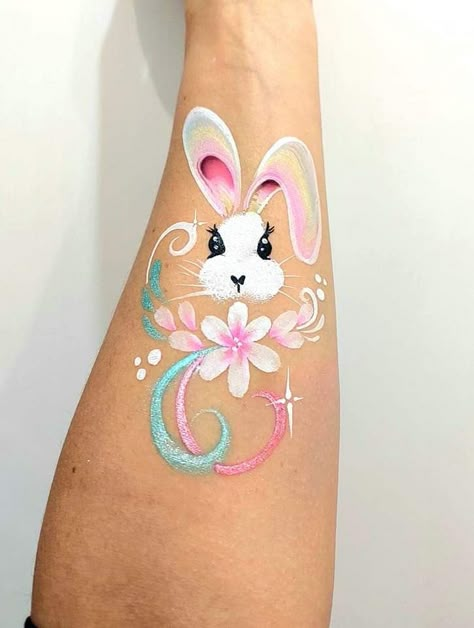 Spring Face Paint Ideas, Easter Egg Face Paint, Easter Bunny Face Paint, Easter Face Painting Ideas, Spring Face Paint, Spring Face Painting, Face Painting Easter, Easter Face Painting, Bunny Face Paint