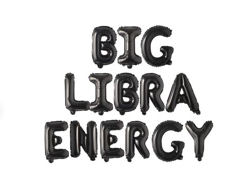 PRICES MAY VARY. It's Big energy over here baby! Let the world know that your sign does it BEST! Each Balloon is approximately 14 inches tall when fully inflated Color: The balloon letters are black These balloons are AIR FILL ONLY and do NOT float with helium Your balloons will arrive flat and deflated Rep your Zodiac pride with the original Big Zodiac Energy Balloon Banner! Libra Party Theme, Black Out Birthday Party, 25 Birthday Decorations, Libra Energy, Zodiac Energy, Balloon Letters, 64th Birthday, Libra Birthday, Big Energy