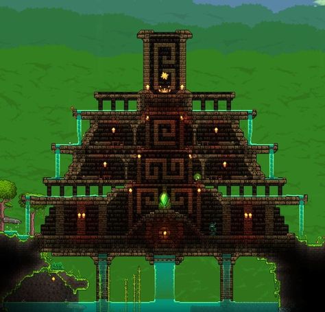 Terraria Chest Room, Pyramid Terrarium, Terraria Houses, Terraria Design, Terraria Memes, Terraria Game, Terraria Tips, Terrarium Base, Terraria House Ideas