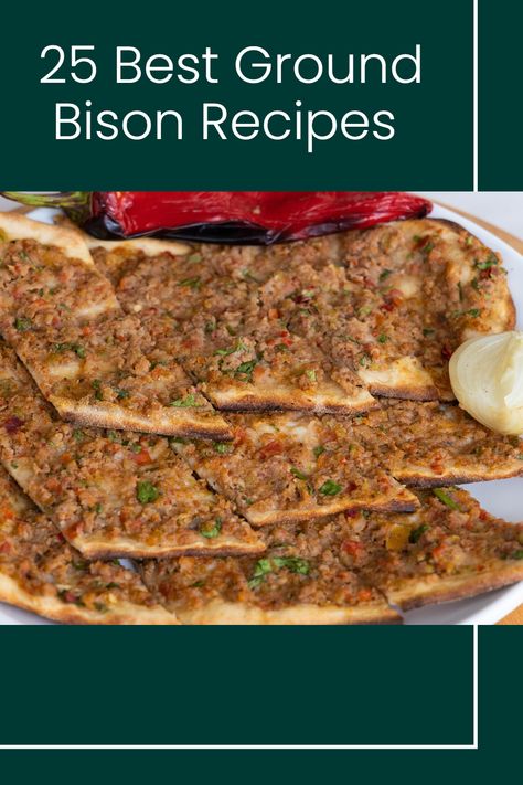 Ground Buffalo Meat Recipes, Buffalo Recipes Meat, Ground Bison Recipes Casseroles, Bison Ground Beef Recipes, Ground Buffalo Recipes, Ground Bison Recipes Healthy, Buffalo Meat Recipes, Bison Meat Recipes, Bison Chili Recipe