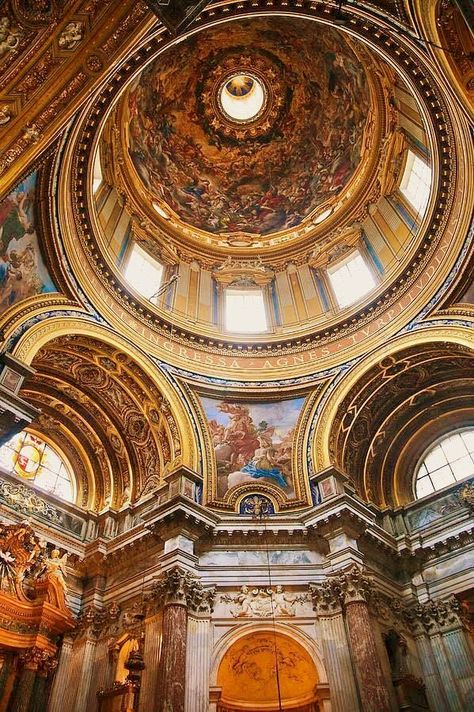 Architecture Artists, St Peters Basilica, Piazza Navona, Cathedral Church, Church Architecture, Sacred Places, The Ceiling, Place Of Worship, Beautiful Architecture