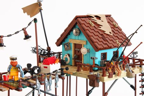 Fish Hut, Fishing Shack, Fishing Game, Clay Fairies, 3d Modelling, Fishing Villages, Tropical Fish, Sketchbook Art Inspiration, School Projects