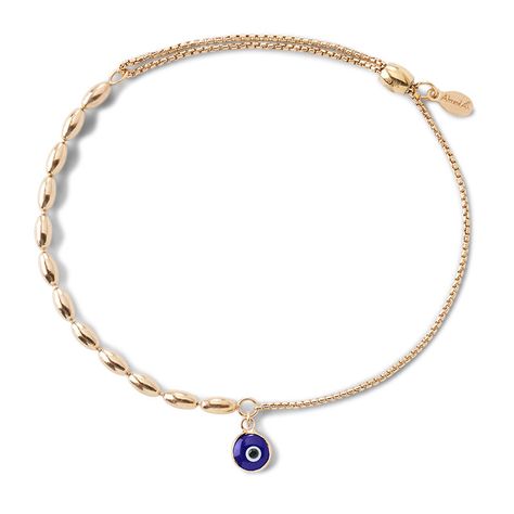 Alex and Ani Evil Eye Fancy Bead Pull Chain Bracelet | eBay Nazar Amulet, Charm Bangles, Fancy Beads, Wire Ring, Bangles Bracelets, Wire Rings, In Arabic, Pull Chain, Gold Bracelet Chain