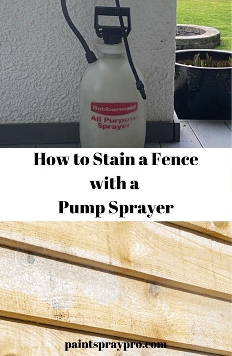 How To Seal A Wood Fence, Staining Fence With Sprayer, Best Way To Stain A Fence, Spray Stain Fence, Staining Fence Diy, Fence Sealer, Fence Stain Colors Ideas, Staining Fence, Staining A Fence