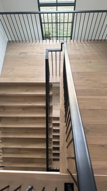 Hickory Hardwood Floors, Flooring Hardwood, Oak Stairs, Hardwood Floors Dark, Light Hardwood Floors, White Oak Floors, Wide Plank Flooring, River House, Engineered Hardwood Flooring