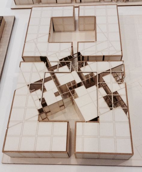 Grid Architecture, Exhibition Models, Arch Model, Model Drawing, Architecture Presentation, School Architecture, Architectural Inspiration, Concept Architecture, Architecture Project