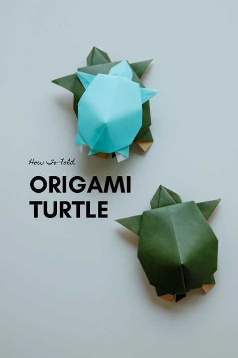 origami turtle | origamiok Origami Dinosaur Step By Step, Turtle Origami Easy, Oragami Ideas Cute Simple, Origami Animals Tutorial, Origami Animals Step By Step, Origami Sea Creatures, Cute Origami Ideas, Origami Lizard, Oragami Ideas Cute