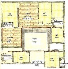 Widespread 26+ Korean Conventional Home Plans - It... Check more at https://weeklyus.com/popular-26-korean-traditional-house-plans/ Korean House Design, Hanok House, Korean Traditional House, Traditional Korean House, Korean House, Asian House, Traditional Japanese House, Sims 4 House Plans, Traditional House Plans