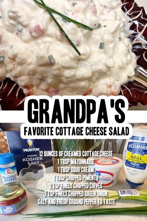 Grandma's Cottage Cheese Salad, Cottage Cheese Salad Recipes, Cheese Salad Recipes, Cottage Cheese Recipes Healthy, Soft Diet, Hacks For Home, Cottage Cheese Salad, Jello Salads, White Bbq Sauce