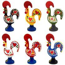 Portuguese Rooster, Blow Paint, Rooster Statue, Rooster Kitchen Decor, Kitchen Decor Sets, The Rooster, Rustic Materials, Blessed Mother, Traditional Techniques