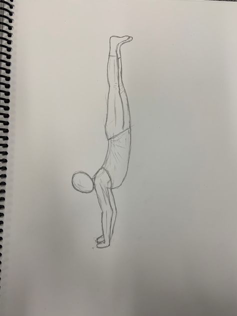 Fun pose to draw, took a little longer than I thought though! Gesture Drawing, Handstand, Cool Poses, Take That, Humanoid Sketch, Drawings, Art