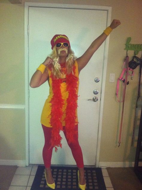 Hulk Hogan Halloween costume - totally doing this!! Hulk Hogan Halloween, Hulk Hogan Costume, Wrestling Costumes, Wrestling Party, Worst Costume, Halloween Costumes 2022, Wrestling Outfits, Halloween Camping, Halloween Costume Contest