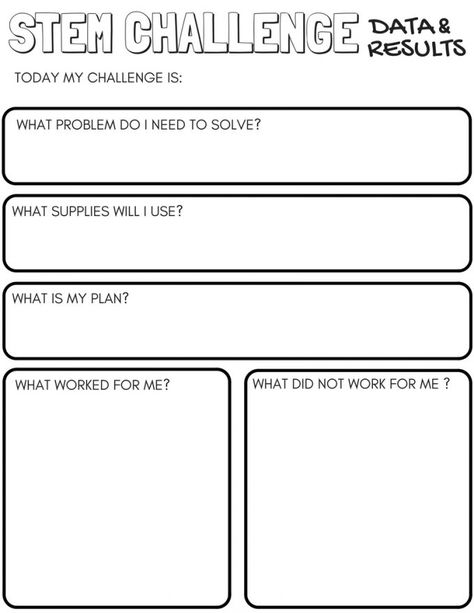 free stem worksheets | STEM Challenge Worksheets {FREE Printable} | Little Bins for Little ... 3rd Grade Steam Activities, Stem Activities Elementary 3rd, Free Stem Printables, Engineering Activities For Elementary, Stem Worksheets Free Printables, Paper Stem Activities, Steam Worksheets, Steam Elementary, Stem Worksheets