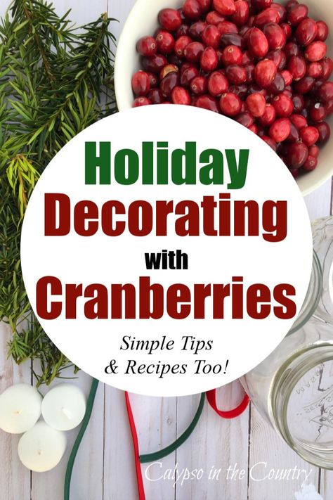 Christmas greenery and bowl of cranberries Decorating With Cranberries Christmas, Decorating With Fresh Cranberries, Cranberry Garland Decor, Decorate With Cranberries, Cranberry Decor Christmas, Christmas Farmhouse Centerpiece, Decorating With Cranberries, Cranberry Centerpiece Christmas, Cranberry Christmas Decorations