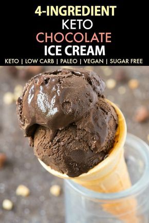 Easy Low Carb Keto Chocolate Ice Cream (No Churn, Paleo, Vegan, Dairy Free)- 4 Ingredient no churn keto chocolate ice cream recipe made with NO dairy and NO sugar- No ice cream maker needed! #ketodessert #icecream #lowcarb #nochurnicecream #veganicecream | Recipe on thebigmansworld.com Keto Chocolate Ice Cream, Ice Cream No Churn, Galletas Keto, Homemade Chocolate Ice Cream, Chocolate Ice Cream Recipe, Avocado Ice Cream, Low Carb Ice Cream, Postre Keto, No Dairy