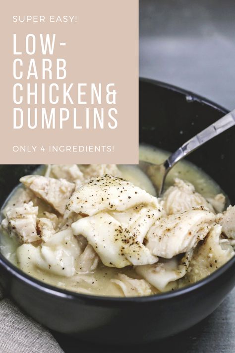 Easy Low-Carb Chicken & Dumplings- 5 Ingredient Recipe