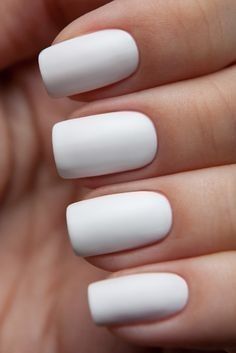 Matte White Nails, White Gel Nails, White Coffin Nails, Fall Nail Art Designs, White Acrylic Nails, Basic Nails, White Nail Designs, Super Nails, White Nail