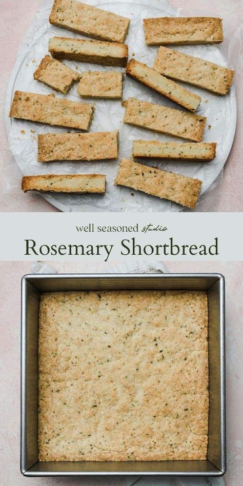 Rosemary Shortbread Cookies, Rosemary Shortbread, Shortbread Recipe Easy, Homemade Shortbread, Shortbread Recipe, Shortbread Bars, Salted Chocolate, Bar Cookies, Fool Proof Recipes