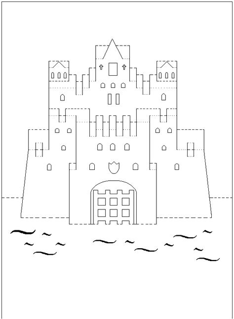 castle-pattern.gif (620×843) Kirigami Templates, Origami Templates, Pop Up Christmas Cards, Tarjetas Pop Up, Pop Up Card Templates, Packaging Template Design, Silhouette Curio, Origami And Kirigami, Pop Up Art