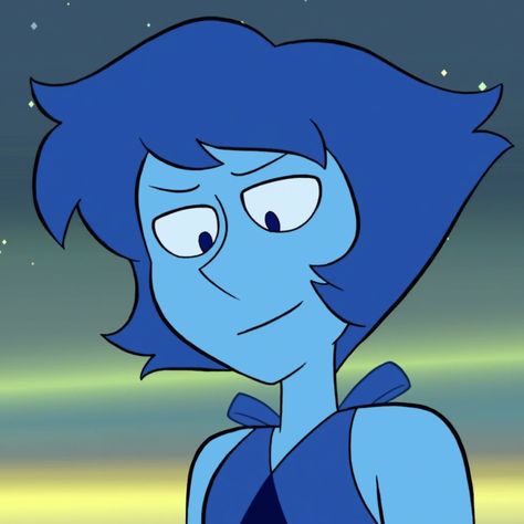 Lapis Pfp, Lapis Lazuli Pfp, Blue Hair Character Cartoon, Lapis Lazuli Steven Universe, Steven Universe Lapis, Lapis And Peridot, Steven Universe Drawing, Steven Universe Characters, Steven Universe Gem