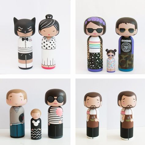 Anniversary Ideas For Him, Wood Peg Dolls, Creation Art, Peg People, Clothespin Dolls, Clothes Pin Crafts, Pin Doll, Matryoshka Doll, Doll Painting