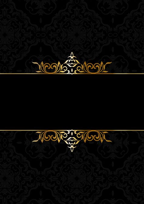 Decorative elegant background in black and gold Free Vector Gold Crown Black Background, Background Black And Gold, Black And Gold Background, Gold And Black Background, Gold Vector, Black And Gold Aesthetic, Elegant Background, Wedding Background Images, Pattern Wedding