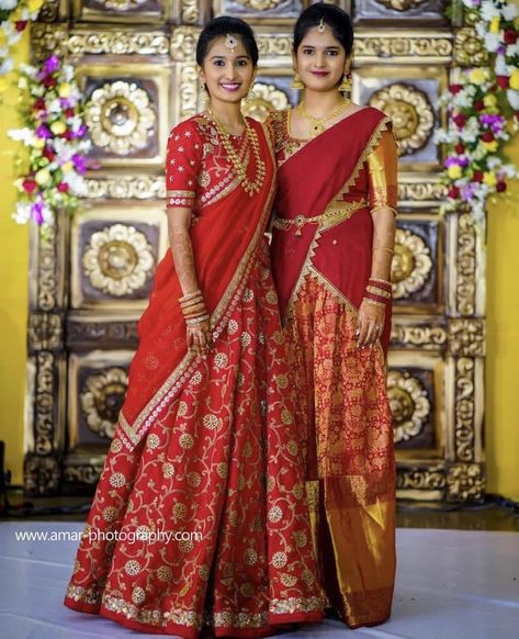 Banarasi Half Saree Lehenga, Pageant Looks, Engagement Saree, Half Saree Function, Ikkat Dresses, Lehenga Saree Design, Half Saree Lehenga, Indian Outfits Lehenga, Half Sarees