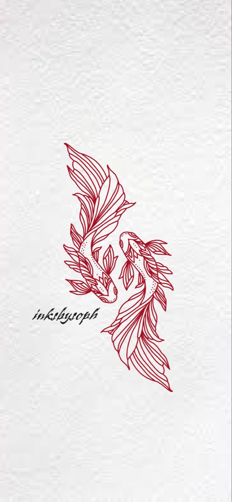 Coi Tattoo Women, One Koi Fish Tattoo, Thai Lotus Tattoo, Choi Fish Tattoo, Simple Coi Fish Tattoos, No Shade Tattoos, Simple Coy Fish Tattoo, Koy Fish Tattoo Ideas, Fine Line Coy Fish Tattoo