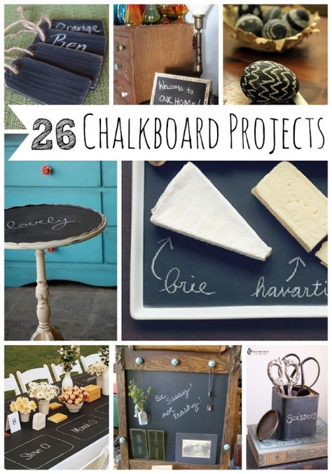 26 Awesome Chalkboard Projects | MyBlessedLife.net Desk And Mirror, Chalkboard Crafts, Chalkboard Projects, Green Desk, Mirror Makeover, Diy Chalkboard, Life Makeover, Antique Desk, Foto Tips