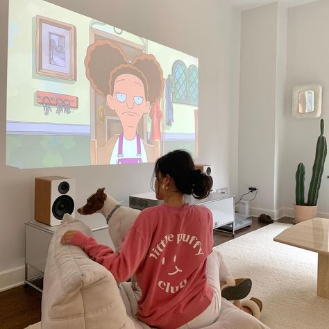 MICHELLE CHOI🖤 on Instagram: “Little Puffy is finally restocked! This is our final restock so if you’ve been eyeing one, now is your chance✨ Thank you so much for all…” Michelle Choi, Projector Screen, Teenage Dream, Future Life, Dream Room, Movie Night, Room Inspo, Projector, Dream Life