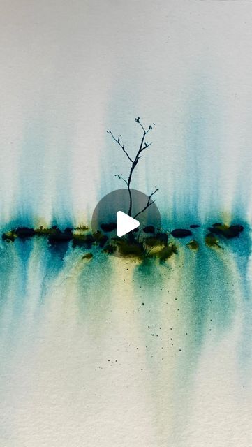 Contemporary Tree Paintings, Abstract Watercolor Trees, Abstract Watercolour Painting Ideas, Loose Watercolour Landscapes, Watercolour Abstract Painting, Watercolour Abstract Landscape, Abstract Watercolour Painting, Abstract Landscape Painting Watercolor, Loose Watercolor Landscape