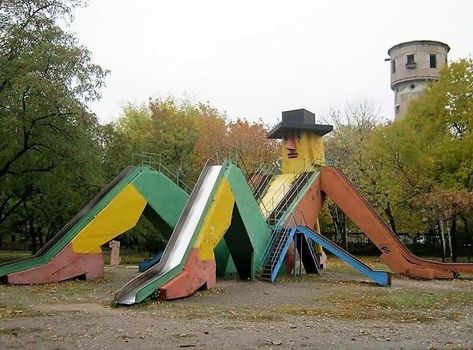 Quick Pics, Playground Slide, Design Fails, Playground Design, Roadside Attractions, Playground Equipment, Brutalism, Unusual Design, Modern Sculpture