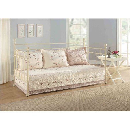 Better Homes and Garden Hannalore 5PC Daybed, Red Day Bed Decor, Daybed Bedding Sets, Pink Princess Room, Daybed Sets, Daybed Cover Sets, Urban Habitat, Solid Bed, Home Essence, Beach House Bedroom