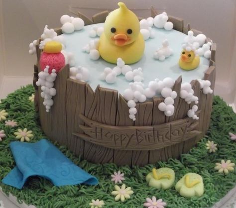 Duck Cupcake Cake, Torte Creative, Duck Cake, Animal Food, Torte Cupcake, Adult Birthday Cakes, Animal Cakes, Birthday Cakes For Men, Rubber Ducks