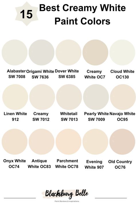 Best Cream Paint Color For Nursery, Cream Colors Paint, Perfect Creamy White Paint Color, Bedroom Paint Colors Beige, Cream Paint Colors Bedroom, Creamy White Paint Colors For Walls, Light Cream Paint Colors, Warm Off White Paint Colors, Creamy White Exterior Paint Colors