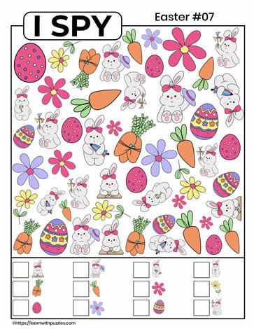 Easter I Spy 07 Insects Crafts, Easter Word Search, I Spy Printable, Easter Puzzles, Insect Crafts, Critical Thinking Activities, Math Counting, Working Memory, Numbers Preschool