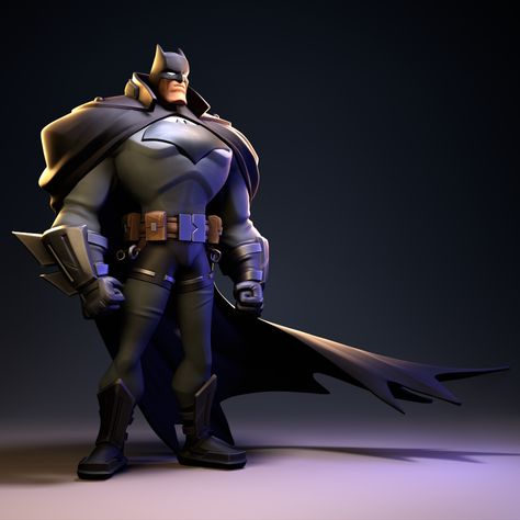 ArtStation - The Batman Stylized Fantasy Heroes, Batman Artwork, Cartoon Artwork, Disney Infinity, Deathstroke, The Batman, Batman Comics, Dc Comics Art, Ghost Rider