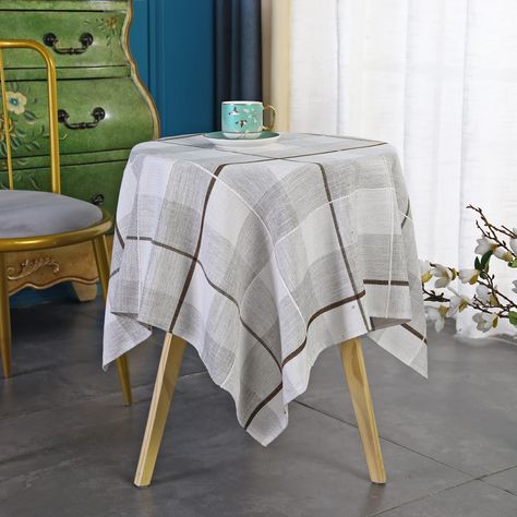 PRICES MAY VARY. SIZE GUIDE: This small square farmhouse tablecloth is 36x36 inch (3' x 3'). There may be a slight deviation due to manual tailoring. Please measure the length and width of your table. As the size guide shown, it's recommended for small square tables from 12x12 inch to 20x20 inch, such as patio tables, coffee tables, tea tables, bedside tables, accent tables, and other tables or furniture as long as they fit the checkered table cloth, with a droop length about 8 to 12 inch. Beige Farmhouse Tablecloth, Square Farmhouse, Checkered Table, Farmhouse Tablecloths, Tea Tables, Checkered Tablecloth, Nightstand Decor, Wrinkled Clothes, Patio Tables