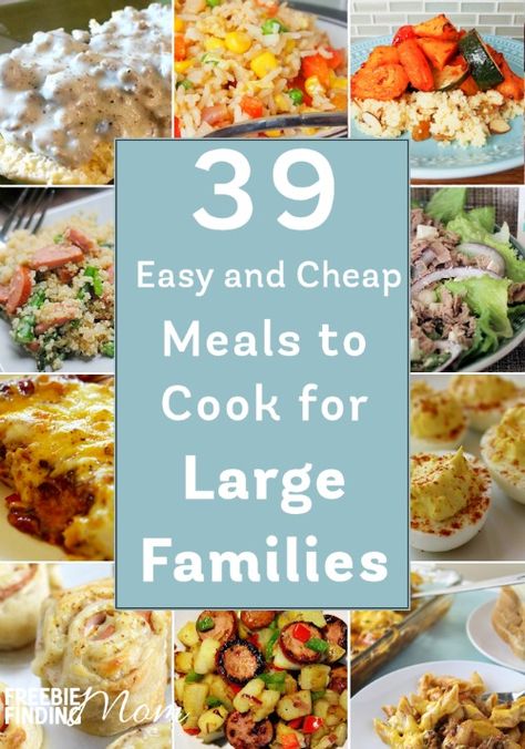 Have a big family but a small budget? No problem! Here are 39 easy and cheap meals to cook for large families that are sure to inspire you. You’ll find delicious slow cooker recipes, casserole recipes, pasta recipes, and more! Easy And Cheap Meals, Easy Meals To Cook, Easy Dinners To Cook, Resep Makanan Beku, Meals To Cook, Resep Pasta, Delicious Slow Cooker Recipes, Large Family Meals, Sweet Potato Recipes Casserole