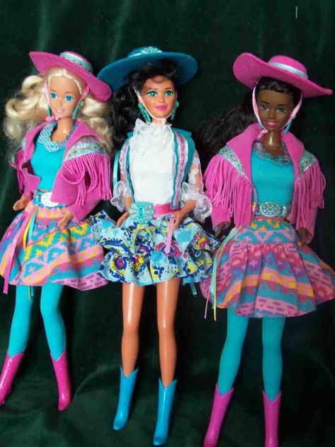 Dolls From The 80s, Country Barbie, Western Barbie, Barbie Blonde, Barbie 80s, Barbie 90s, Mattel Dolls, Beautiful Barbie Dolls, Barbie Accessories