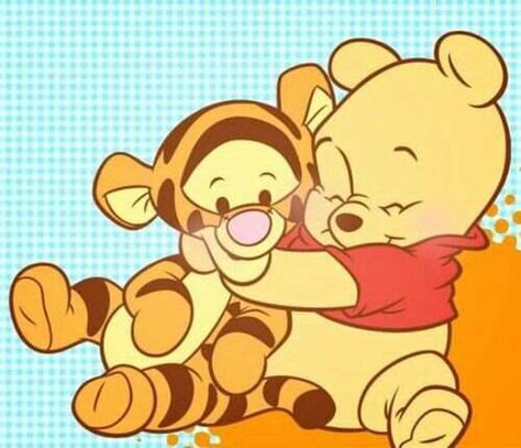 Image via We Heart It https://weheartit.com/entry/111098397/via/11210647 #disney #プーさん #ティガー Pooh Bebe, Winnie Poo, Winnie The Pooh Decor, Friends Hugging, Disney Baby Shower, Disney Tattoos, Cute Disney Wallpaper, Pooh Bear, Childrens Art