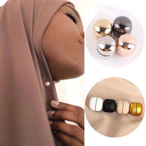 4.37C$ 23% OFF|Matte Metal Hijab Scarf Magnet No snag Muslim Women Magnetic Hijab Pins Islamic Pinless Safety Headscarf Brooches Accessories| | - AliExpress Hijab Pins Brooches, Hijab Pins, Hijab Scarf, Muslim Women, Head Scarf, Gifts Ideas, Brooch Pin, Brooches, Gifts