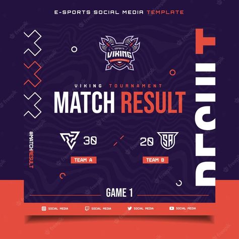 Gaming Banner Template, Template For Social Media, Free Social Media Templates, Social Media Flyer, Gaming Banner, E Sports, Media Sosial, Haikyuu Characters, Sports Photos