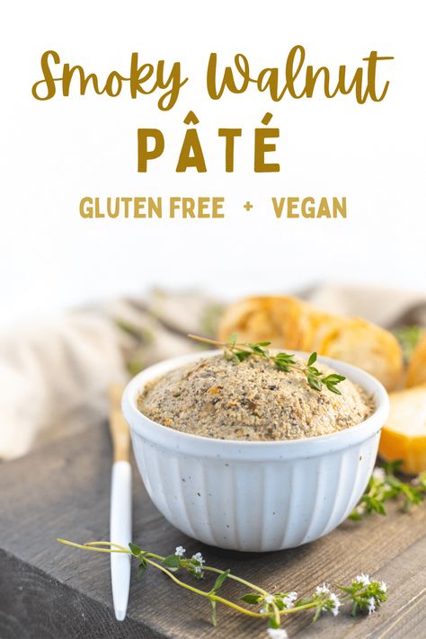 Smoky Vegan Pate Foie Gras @spabettie #glutenfree #vegan #pate #appetizer #recipe Walnut Pate, Foie Gras Recipe, Potato Bites Recipe, Vegan Pate, Gluten Free Dairy Free Dinner, Easy Vegan Lunch, Pate Recipes, Hearty Vegetable Soup, Dairy Free Dinner