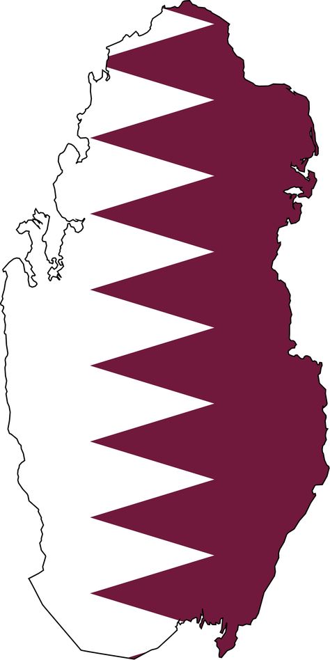 Qatar Flag Map - Mapsof.net Qatar Flag Logo, Qatar Map, Prince Birthday Theme, Qatar Flag, Qatar National Day, Map Png, American Lady, Website Color Palette, Asia Map